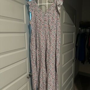 Loft Sundress with ruffle sleeves